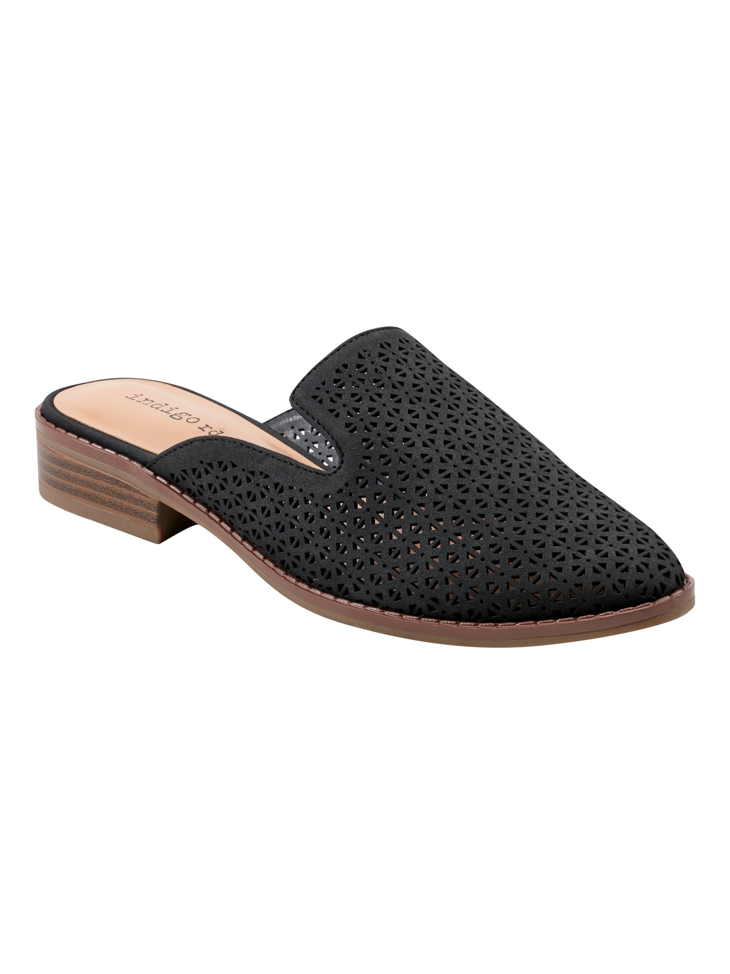 indigo rd Women's Haddler Slide On Block Heel Mule
