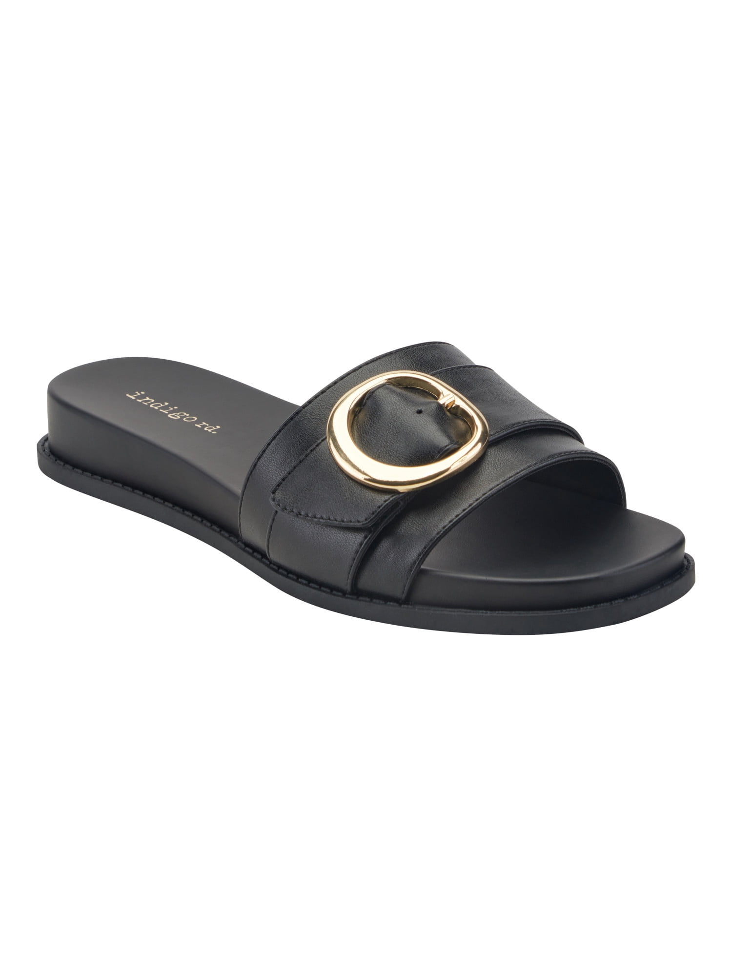 indigo rd Women's Tresa Slide On Footbed Buckle Sandal