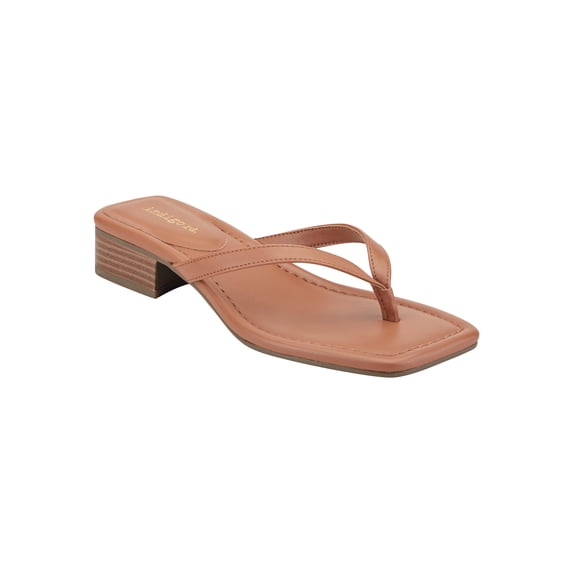 indigo rd Women's Yurma Slide On Thong Block Heel Sandal