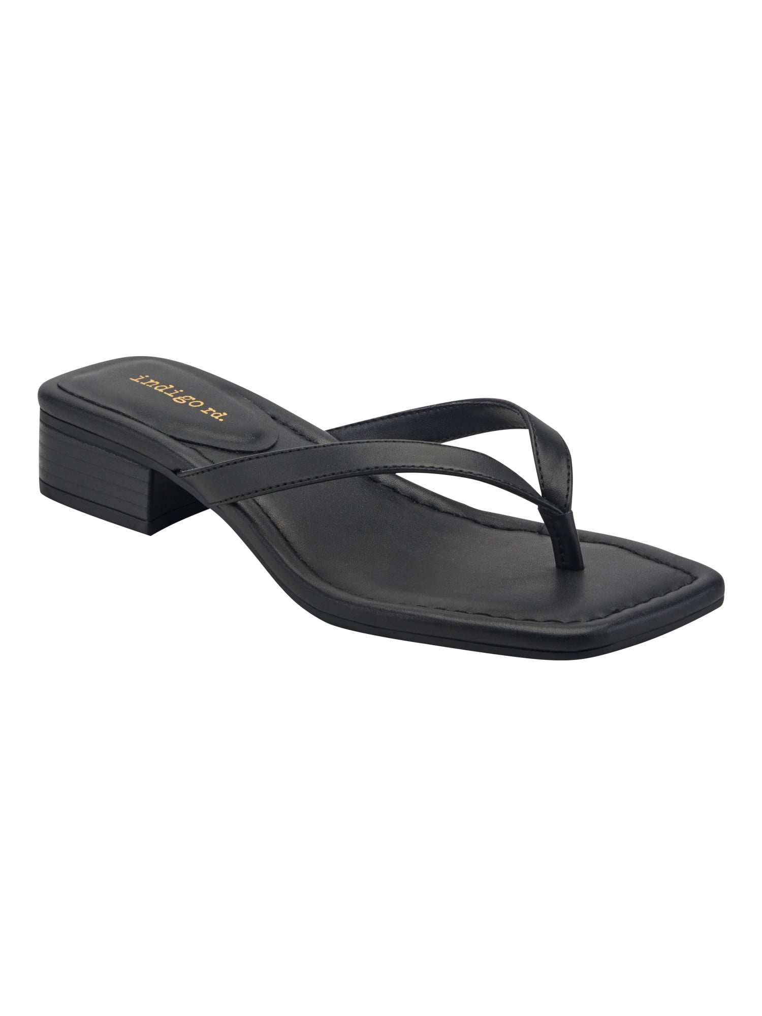 indigo rd Women's Yurma Slide On Thong Block Heel Sandal