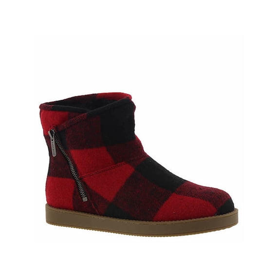 Indigo Rd. Womens Ashley Faux Fur Closed Toe Ankle Fashion Boots, Red, Size 9.5