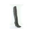thumbnail image 1 of Indigo Rd. Womens Fayen2 Leather Pointed Toe Over Knee Fashion, Grey, Size 6.5, 1 of 5