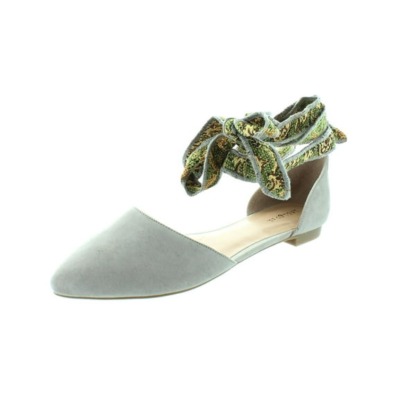 Indigo Rd. Womens Gedney Faux Suede Ankle Wrap Flats
