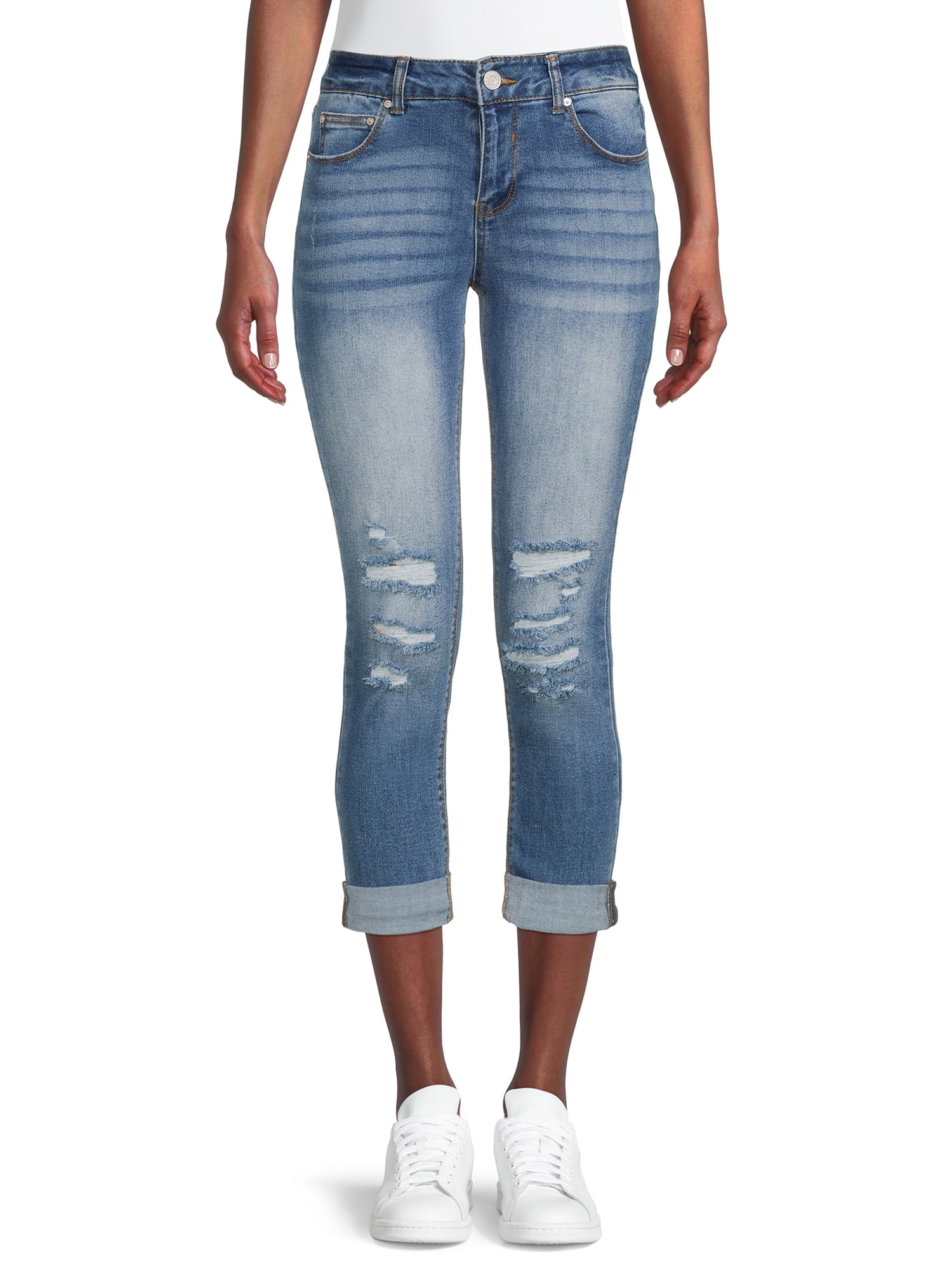 No Boundaries Junior's Cozy Curvy Denim Jeggings 