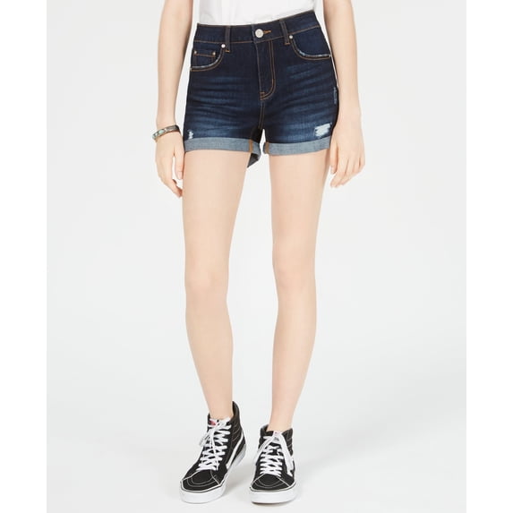Indigo Rein Juniors Cuffed High Rise Denim Shorts