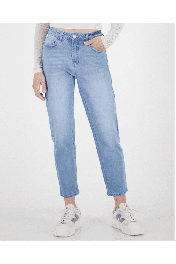 Juniors' Embroidered Heart Ankle Jeans - Med Blue