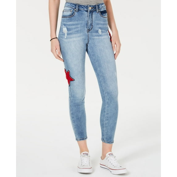 Indigo Rein Juniors Star Skinny Jeans Rigid-Esque 7