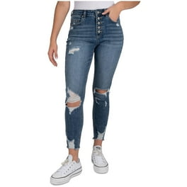 Indigo Rein Juniors Patch Miller Wash Ripped Skinny Jeans Miller