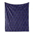thumbnail image 1 of Indigo Soft Flannel Fleece Blanket, 3D Print Like Geometrical Futuristic Inspired Shadow Boxes Cubes Image Print, Cozy Plush for Indoor and Outdoor Use, 50" x 60", Dark Blue and Blue, by Ambesonne, 1 of 5