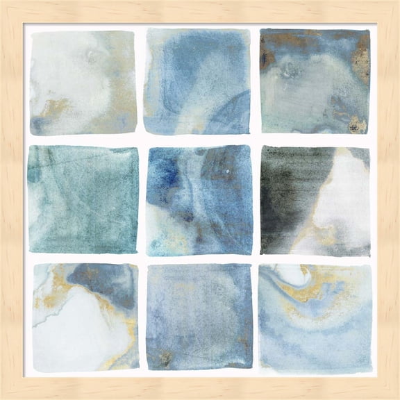 Indigo Squares II by Isabelle Z, Framed Wall Art, 13.25W x 13.25H