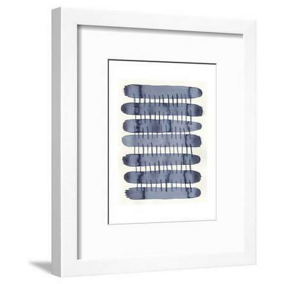 Indigo Stitchy I, Abstract Framed Art Print Wall Art by Nikki Galapon Sold by Art.Com