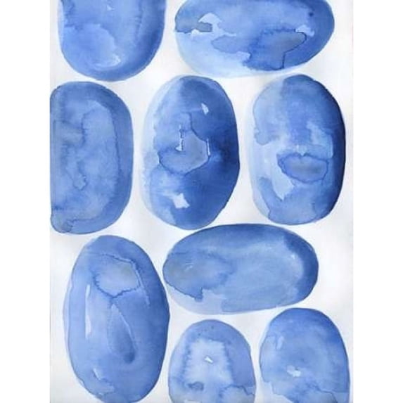 Indigo Stones Poster Print by Pam Varacek