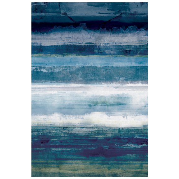 Indigo Stridation Abstract by Willowbrook Art Print