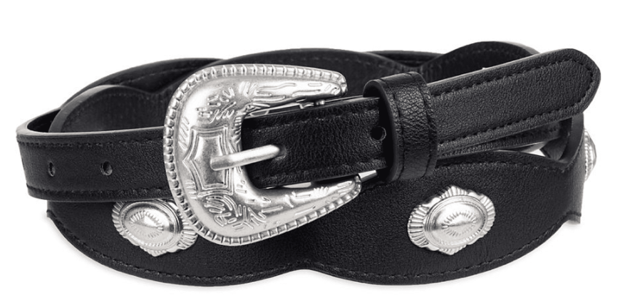 Indigo Supply Co.13ID02X001 Women's Concho Belt, Black, Extra Large