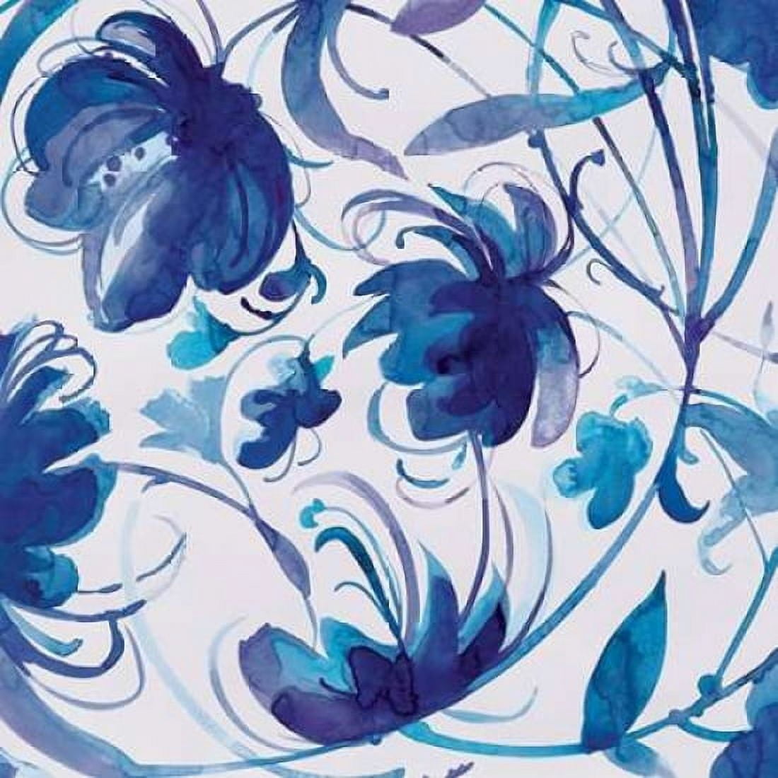 Indigo Swirl I Canvas Art - Theresa Troise Heidel (24 x 24)