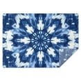thumbnail image 1 of Indigo Tie Dye Snowflake Rectangle Tablecloth 60"x84",Waterproof Polyester Rectangle Table Cloth, Wipeable Spillproof Polyester Tablecloth for Dining, Camping, Indoor and Outdoor, 1 of 5