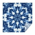 thumbnail image 1 of Indigo Tie Dye Snowflake Square Tablecloth,Waterproof Square Table Cover,Wipeable Spillproof Washable Table Cover for Home Kitchen Party Decor 52"x52"(132x132cm), 1 of 6
