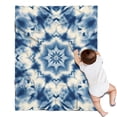 thumbnail image 1 of Indigo Tie Dye Star Blanket,Comfortable Soft Lamb Wool Throw Blanket,All Season,Warm Lightweight Blankets for Sofa Bed Couch Living Room Chair,30"x40", 1 of 4