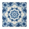 thumbnail image 1 of Indigo Tie Dye Star Square Fitted Tablecloth with Elastic Edge,Square Table Cover,Washable Elastic Table Cover for Home Kitchen Party Decor 34"x34", 1 of 6