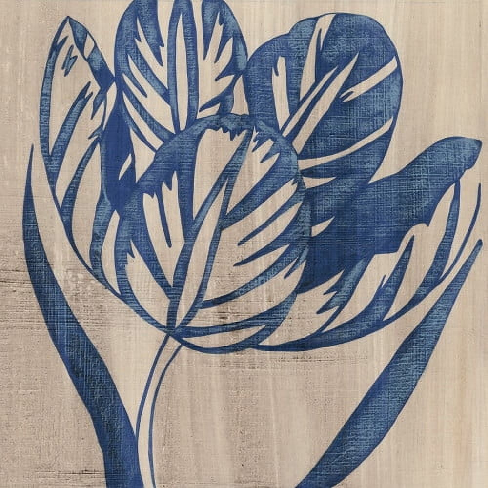 "Indigo Tulip" Painting Print on Wrapped Canvas