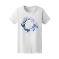 thumbnail image 1 of Indigo Watercolor Wreath T-Shirt Women -Image by Shutterstock, Female Large, 1 of 2