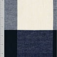 thumbnail image 1 of Indigo/White Cotton Handloomed Checkered Plaid Decor Fabric, Fabric By the Yard, 1 of 1