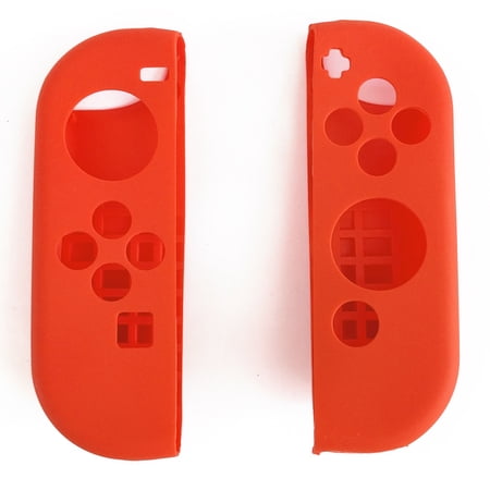 Indigo7 Authorized Nintendo Switch Joy-Con Controller Deluxe Gel Grip Protector Cover - Pair (Red)
