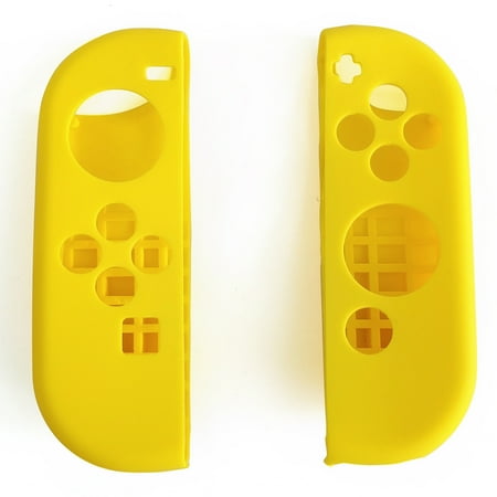 Indigo7 Authorized Nintendo Switch Joy-Con Controller Deluxe Gel Grip Protector Cover - Pair (Yellow)