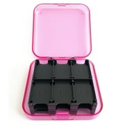 Indigo7 Authorized for Nintendo Switch Game Card Hard Plastic Storage Carrying Protector Case Holds 24 - Pink
