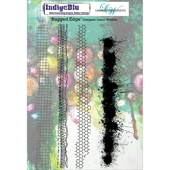 IndigoBlu Cling Mounted Stamp 9.25"X6.25", Rugged Edge
