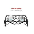 thumbnail image 1 of Indipets 90041 1 Pint Raised Wrought Iron Elevated Feeder, Black, 1 of 4