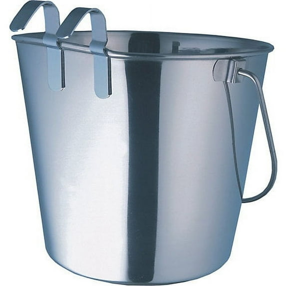 Indipets Heavy Duty Flat-Sided Hook-On Pail 4 QT