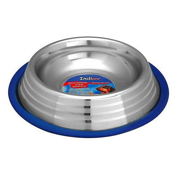 Indipets Silver Touch Anti-Skid Dog Bowl 16oz