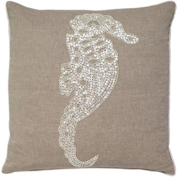 Indis Heritage C1011 Seahorse Pearl & Embroidered Pillow Cover