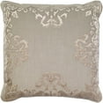 thumbnail image 1 of Indis Heritage C1035 Aviva Velvet Applique Embroidered on Natural Linen Pillow Cover, 1 of 1