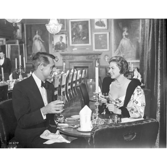 Indiscreet Lady in Printed Dress Talking to a Man in Suit Photo Print (24 x 30)