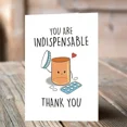 thumbnail image 1 of Indispensable Thank You Card – Cute Pill Bottle Design – Perfect for Appreciating Friends, Colleagues, or Caregivers – Includes Envelope, Blank Inside for Personal Messages, 1 of 2