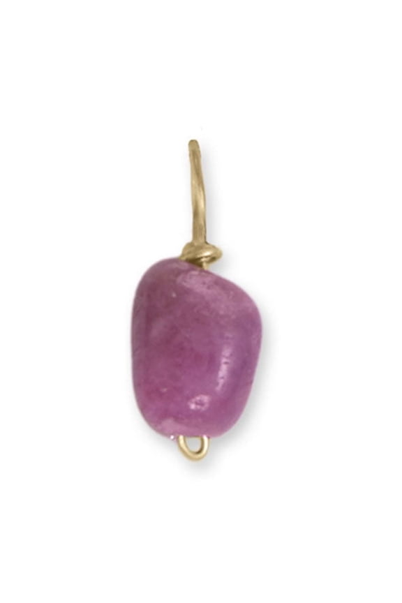 Individual 14k Yellow Gold July Birthstone Charm for Charm Bracelet or Necklace