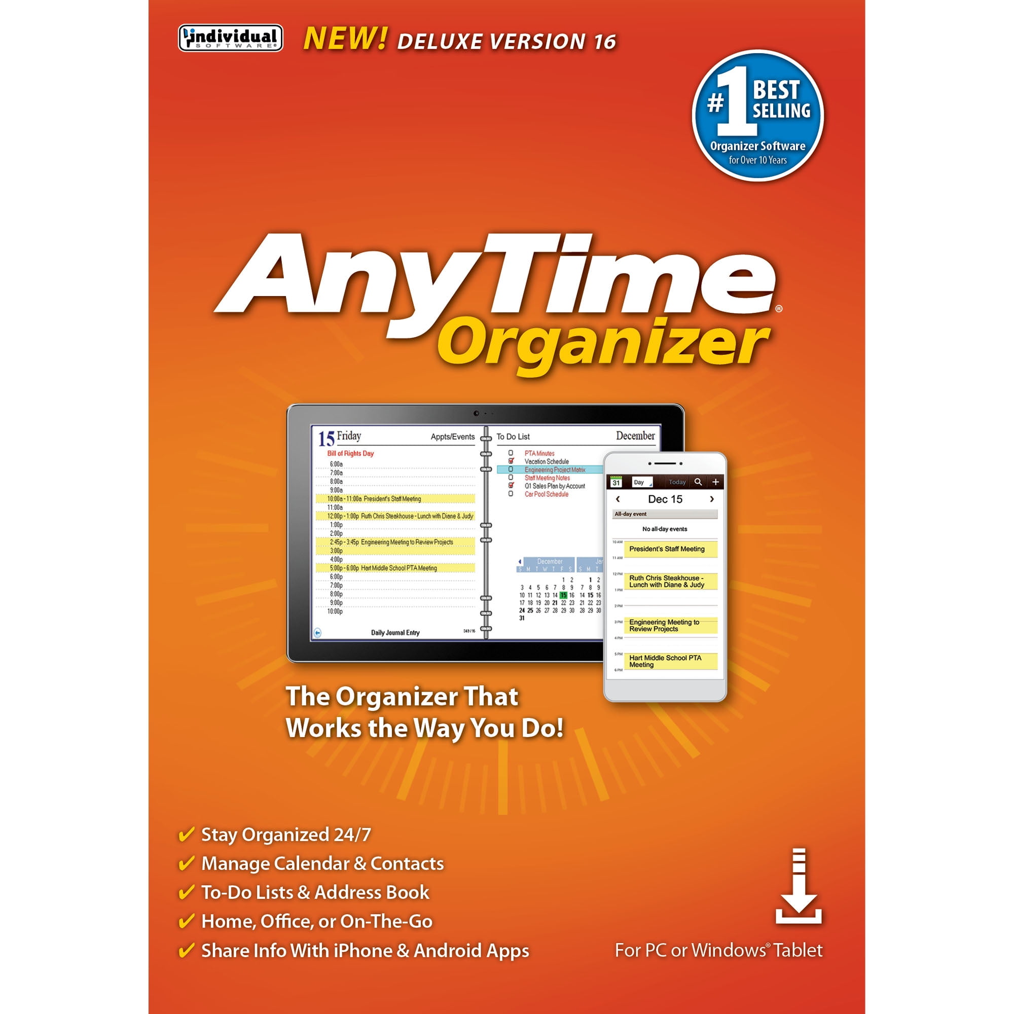 Individual AnyTime Organizer Deluxe 16 (Email Delivery)