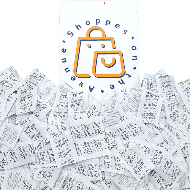 Individual Black Pepper Packets 200 Total .1g Each Great for