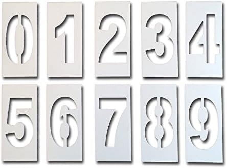 Individual Curb Painting Stencils, 4 inch Numbers/Letters, Flexible