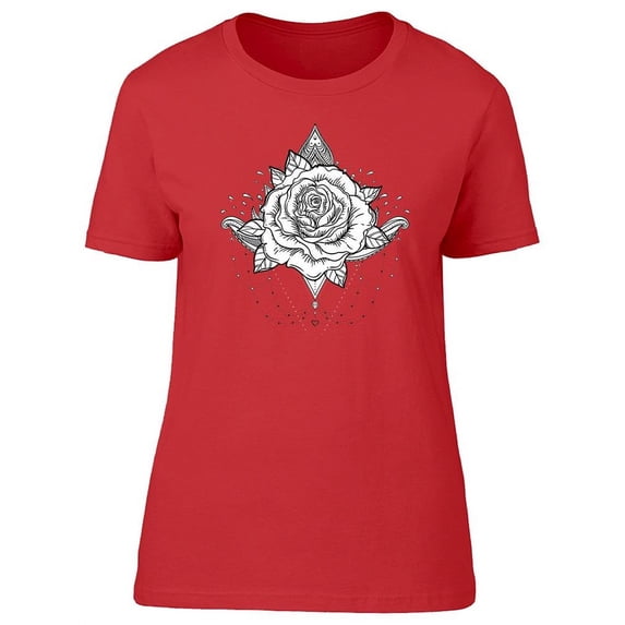 Individual Rose Ornate Design T-Shirt Women -Image by Shutterstock, Female Small