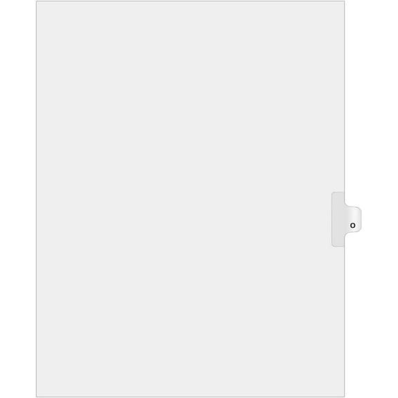 Individual Side Tabs Single Letters - Side Tab O (Pack of 25)