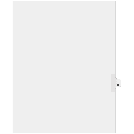 Individual Side Tabs Single Letters - Side Tab Q (Pack of 25)