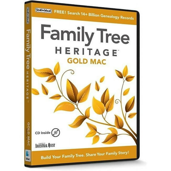 Individual Software PVE-F16M Family Tree Heritage Gold 16 for Mac Learning Software