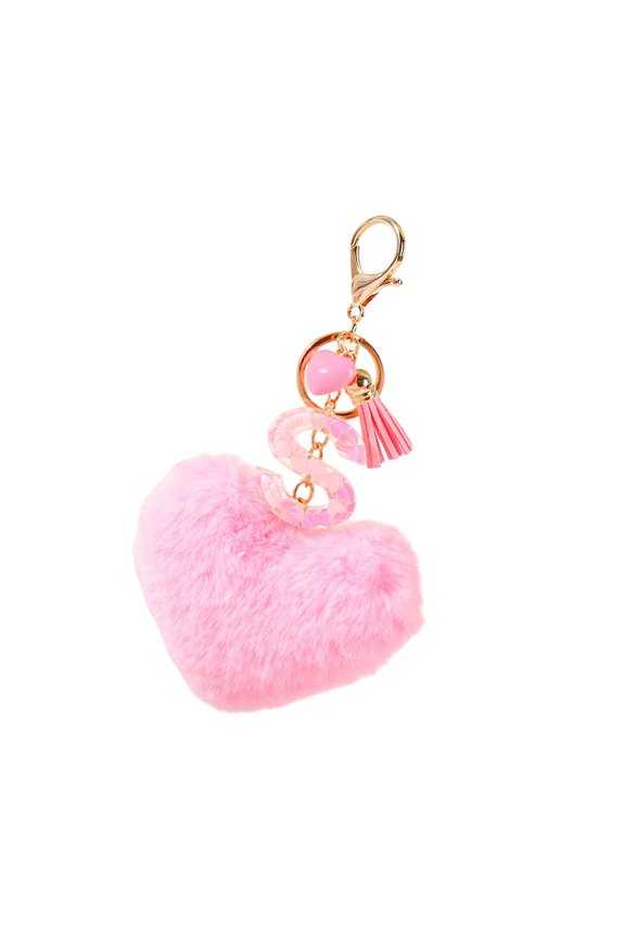 Individualized Letter Plush Heart Keychain For Couples Friend Unique Gift Stylish Bag Ornament