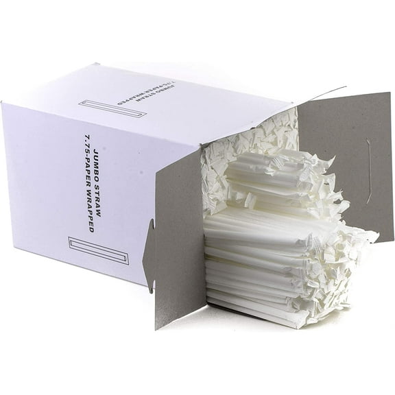 Individually Wrapped Clear Plastic Drinking Straws 500/Box - Disposable Clear Straws, BPA Free Plastic, Cold or Hot Drinks - Soda Straws, Party Straws, Birthday Parties, Catering (7)