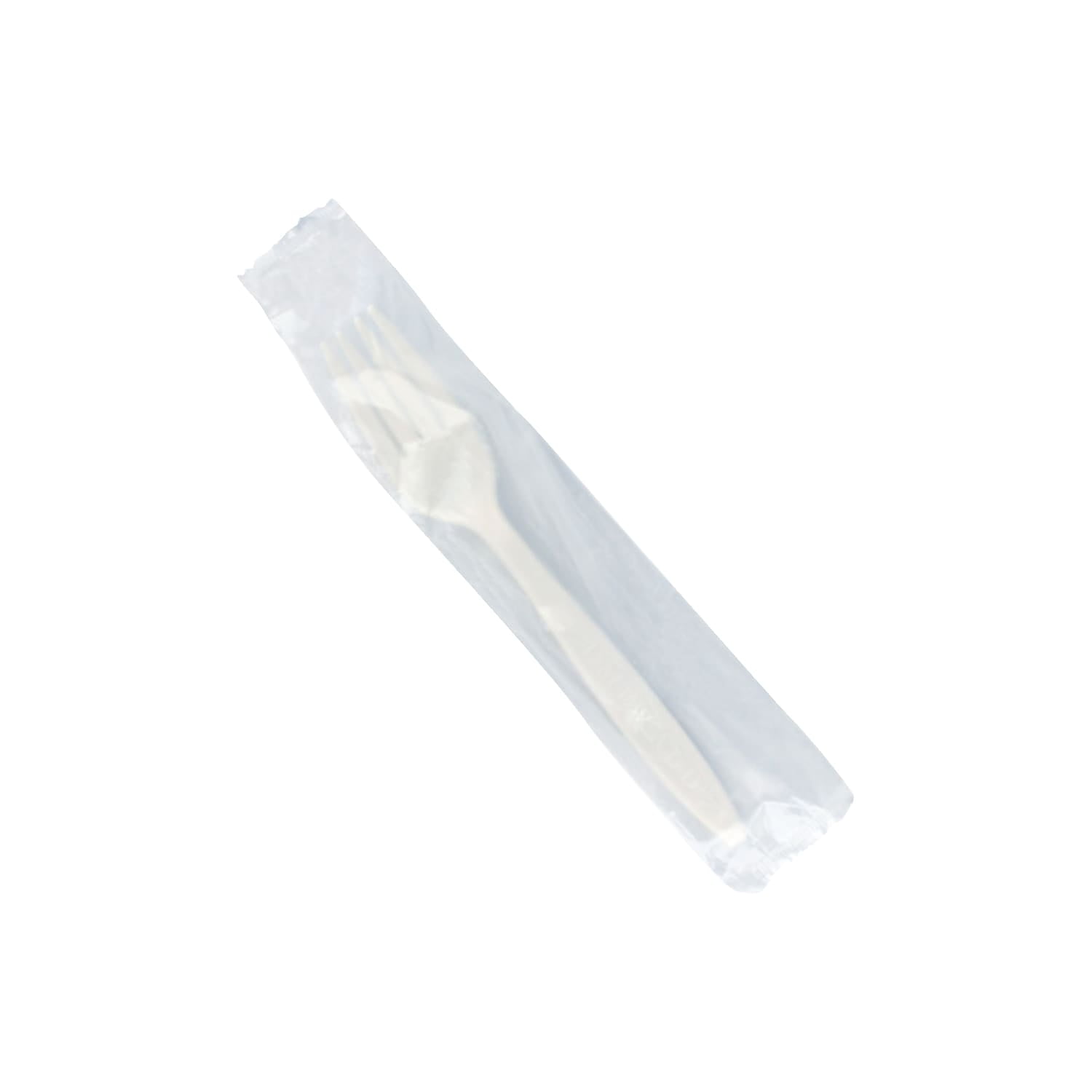 Individually Wrapped Heavyweight PLA Forks, Beige, 500/Carton Individually Wrapped Heavyweight PLA Forks, Beige, 500/Carton