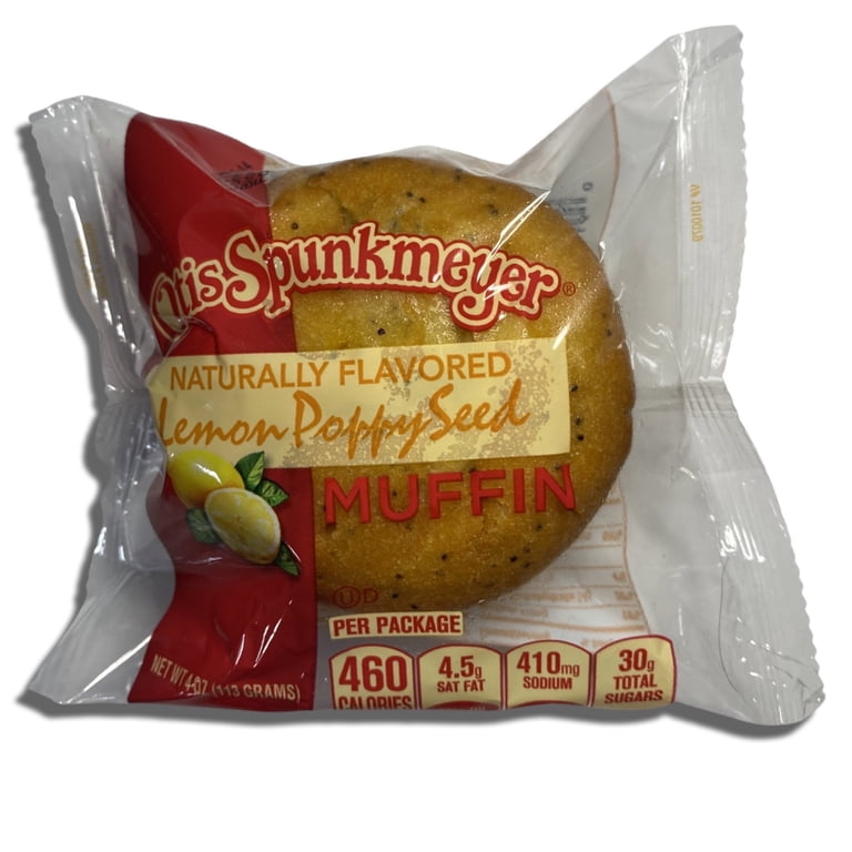 Otis Spunkmeyer Individually Wrapped Lemon Poppy Muffins, 4 oz