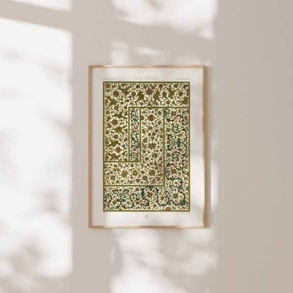 Indo Persian Pattern Albert Racinet Artwork Lornement Architecture Portrait Decor Unframed Paper Print